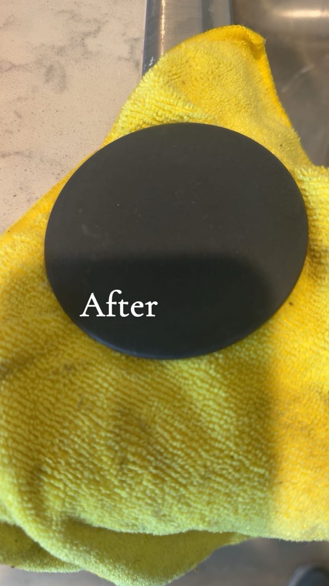 Stove burner cap after cleaning